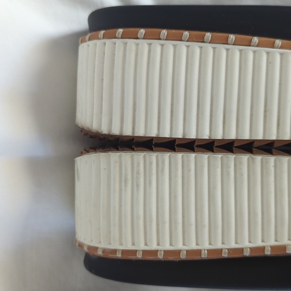 Joie Lyla Black Leather Platform Slide Sandals with Tortoise Buckle - Size 7.5 - Picture 8 of 12